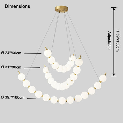 WOMO Pearl Arc Chandeliere-WM2808