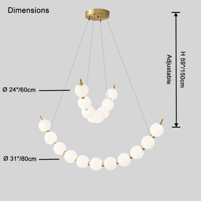 WOMO Pearl Arc Chandeliere-WM2808