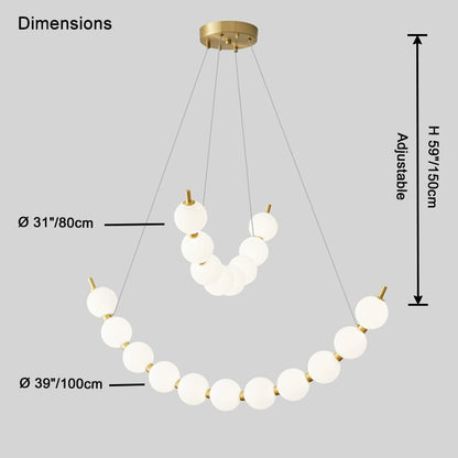 WOMO Pearl Arc Chandeliere-WM2808