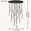 WOMO Raindrop Glass Chandelier-WM2809 thumbnail