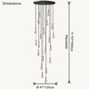 WOMO Raindrop Glass Chandelier-WM2809 thumbnail