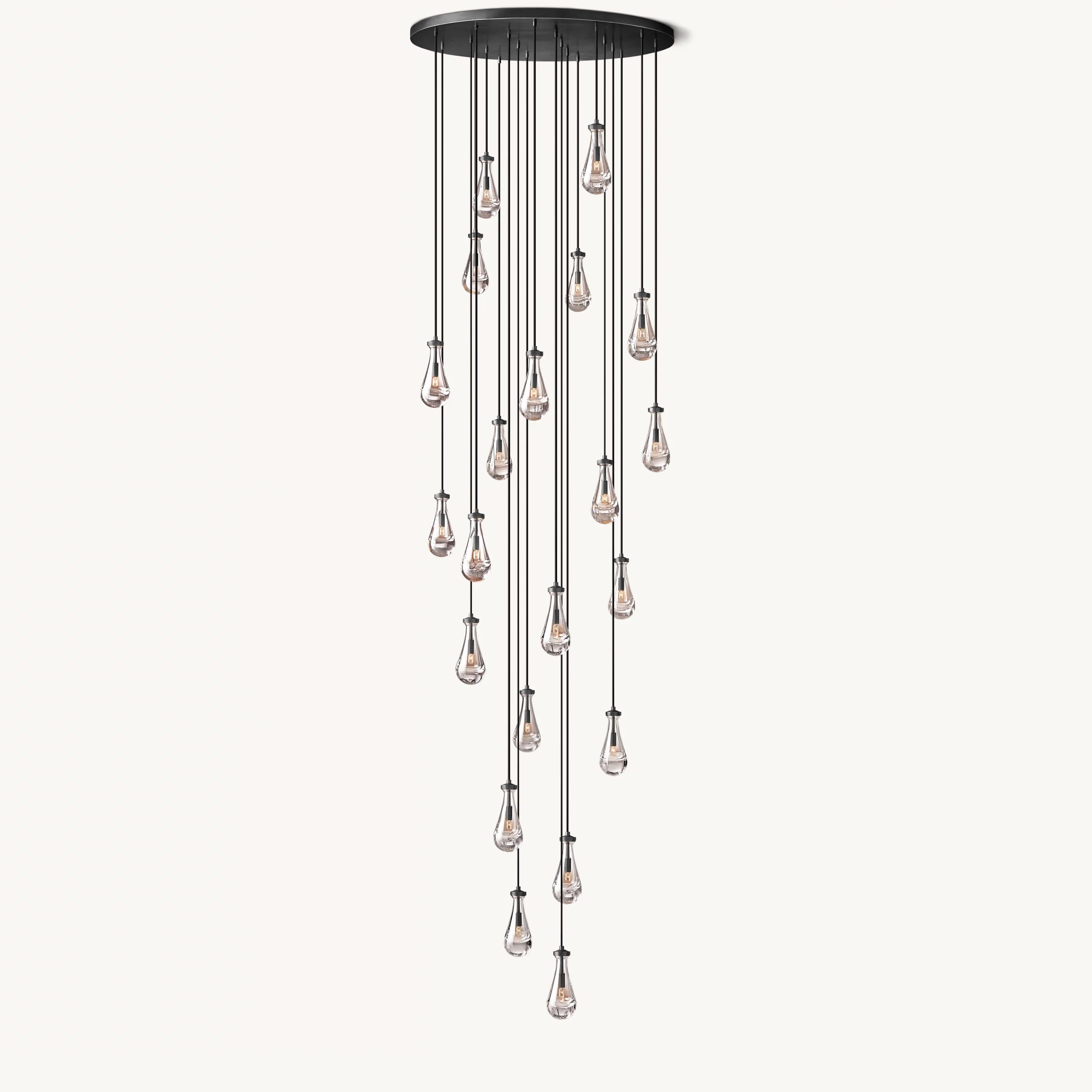WOMO Raindrop Glass Chandelier-WM2809
