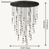 WOMO Raindrop Glass Chandelier-WM2809 thumbnail