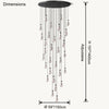 WOMO Raindrop Glass Chandelier-WM2809 thumbnail