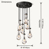 WOMO Raindrop Glass Chandelier-WM2809 thumbnail