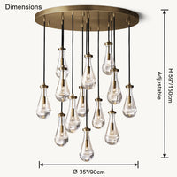 WOMO Raindrop Glass Chandelier-WM2809