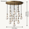 WOMO Raindrop Glass Chandelier-WM2809 thumbnail