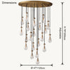 WOMO Raindrop Glass Chandelier-WM2809 thumbnail
