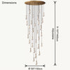 WOMO Raindrop Glass Chandelier-WM2809 thumbnail