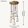 WOMO Raindrop Glass Chandelier-WM2809 thumbnail