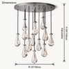 WOMO Raindrop Glass Chandelier-WM2809 thumbnail