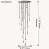WOMO Raindrop Glass Chandelier-WM2809 thumbnail