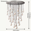 WOMO Raindrop Glass Chandelier-WM2809 thumbnail