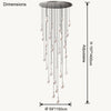 WOMO Raindrop Glass Chandelier-WM2809 thumbnail