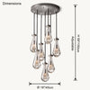 WOMO Raindrop Glass Chandelier-WM2809 thumbnail