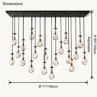 WOMO Raindrop Glass Chandelier-WM2810