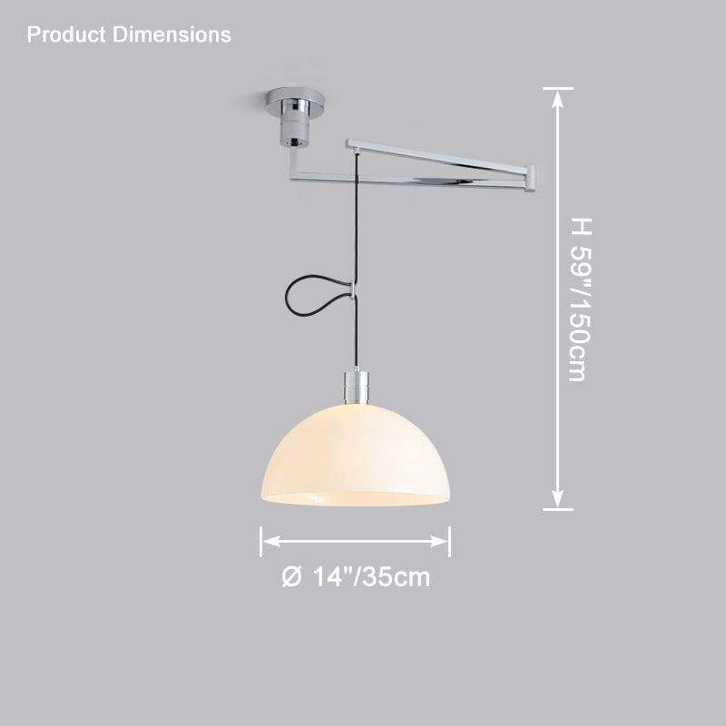 WOMO Glass Dome Offset Pendant Light-WM2591