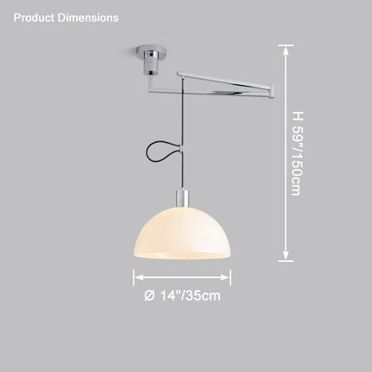 WOMO Glass Dome Offset Pendant Light-WM2591