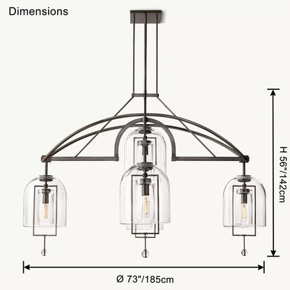 WOMO Bell Glass Chandelier-WM2813