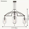 WOMO Bell Glass Chandelier-WM2813 thumbnail
