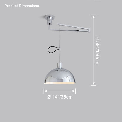 WOMO Glass Dome Offset Pendant Light-WM2591