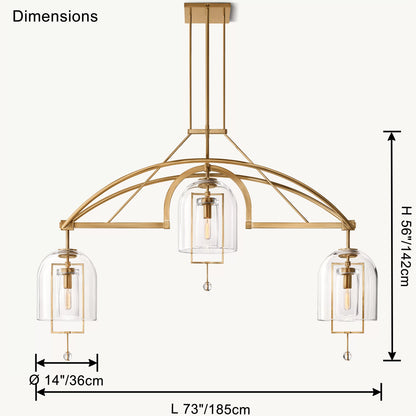 WOMO Bell Glass Chandelier-WM2814