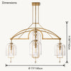 WOMO Bell Glass Chandelier-WM2813 thumbnail