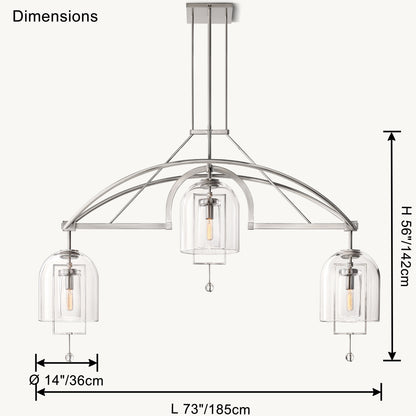 WOMO Bell Glass Chandelier-WM2814