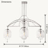 WOMO Bell Glass Chandelier-WM2813 thumbnail
