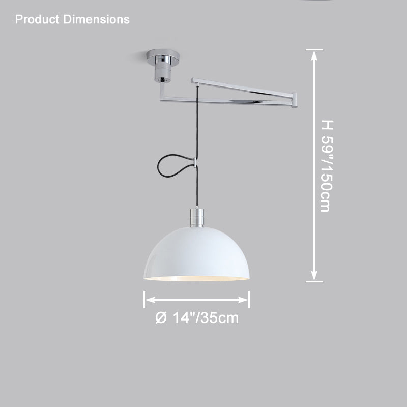 WOMO Glass Dome Offset Pendant Light-WM2591