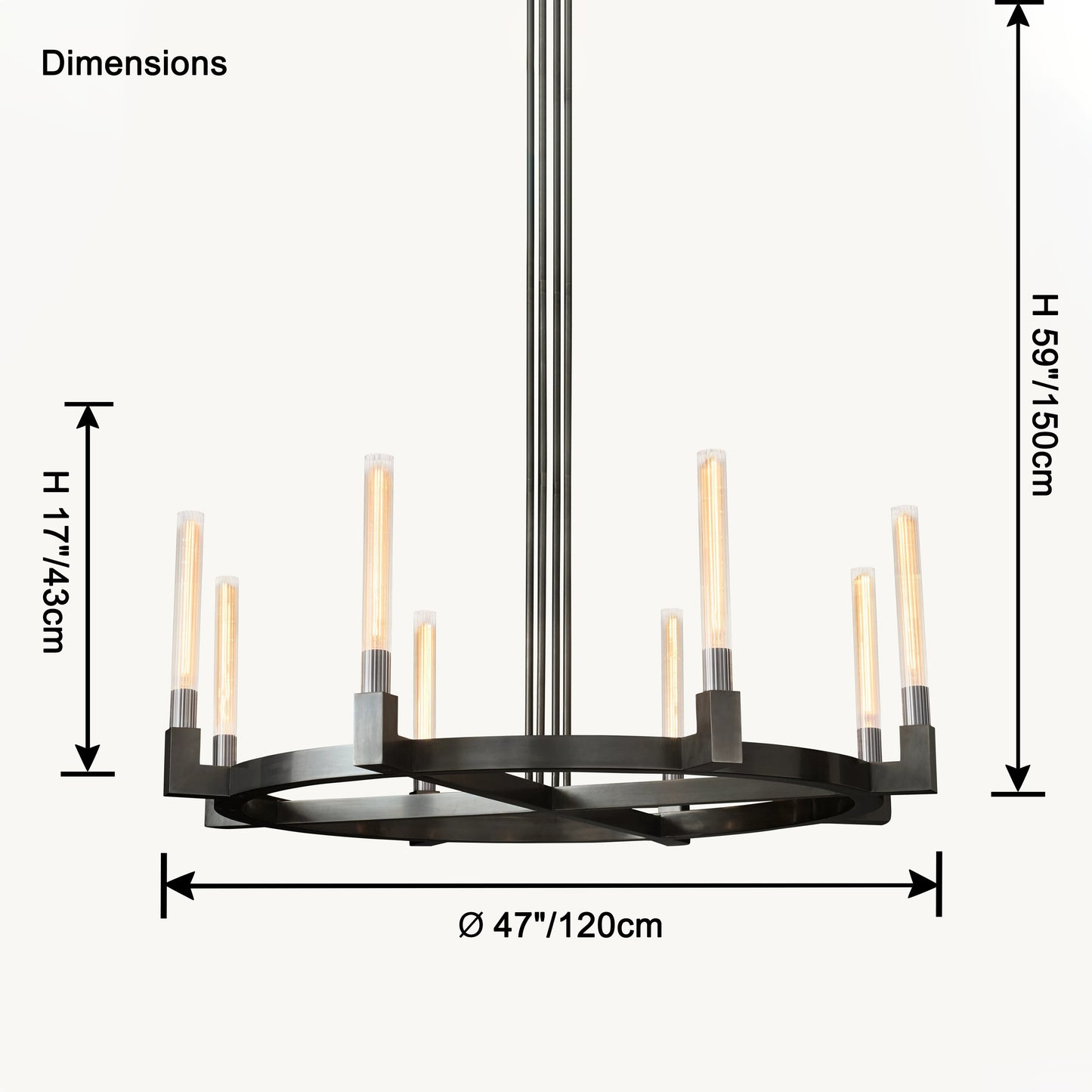 WOMO Candle Round Chandelier-WM2815