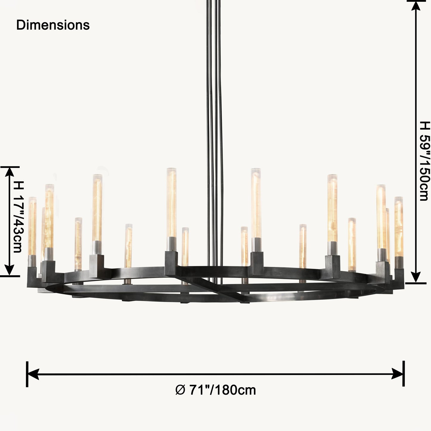 WOMO Candle Round Chandelier-WM2815