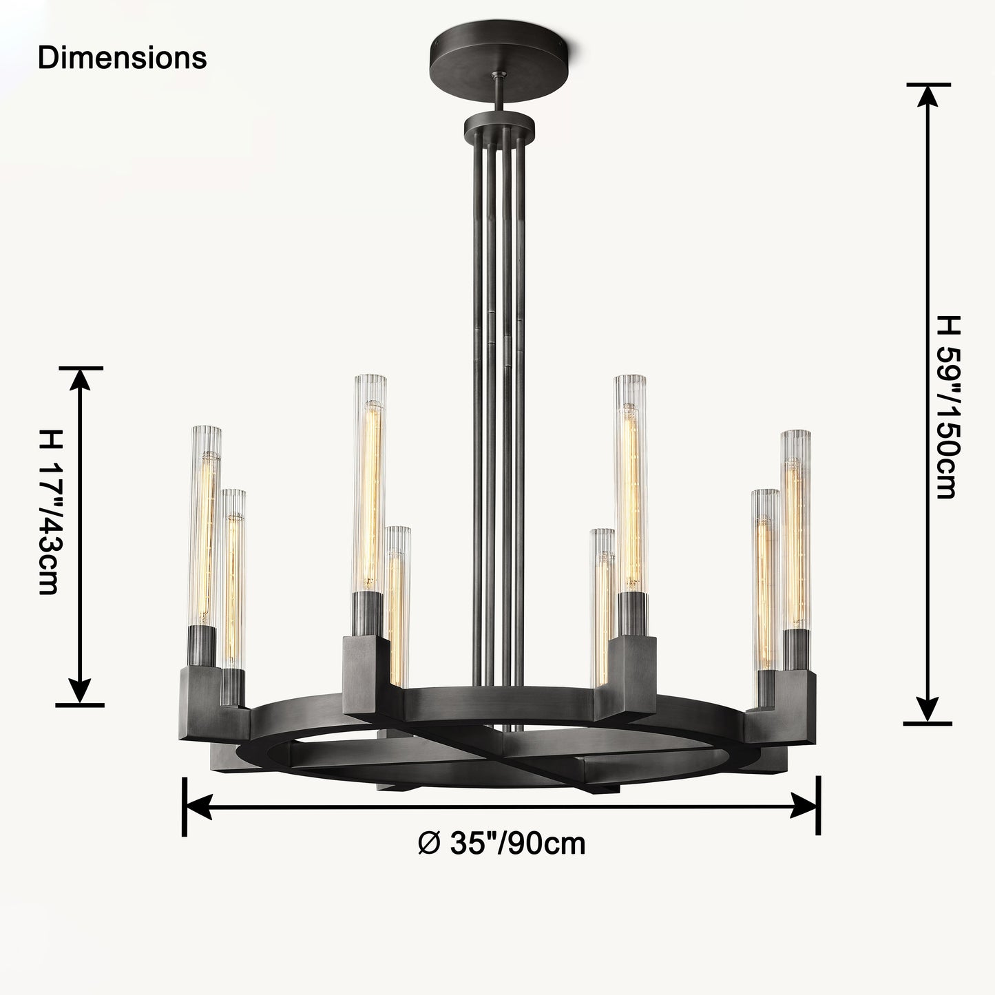 WOMO Candle Round Chandelier-WM2815