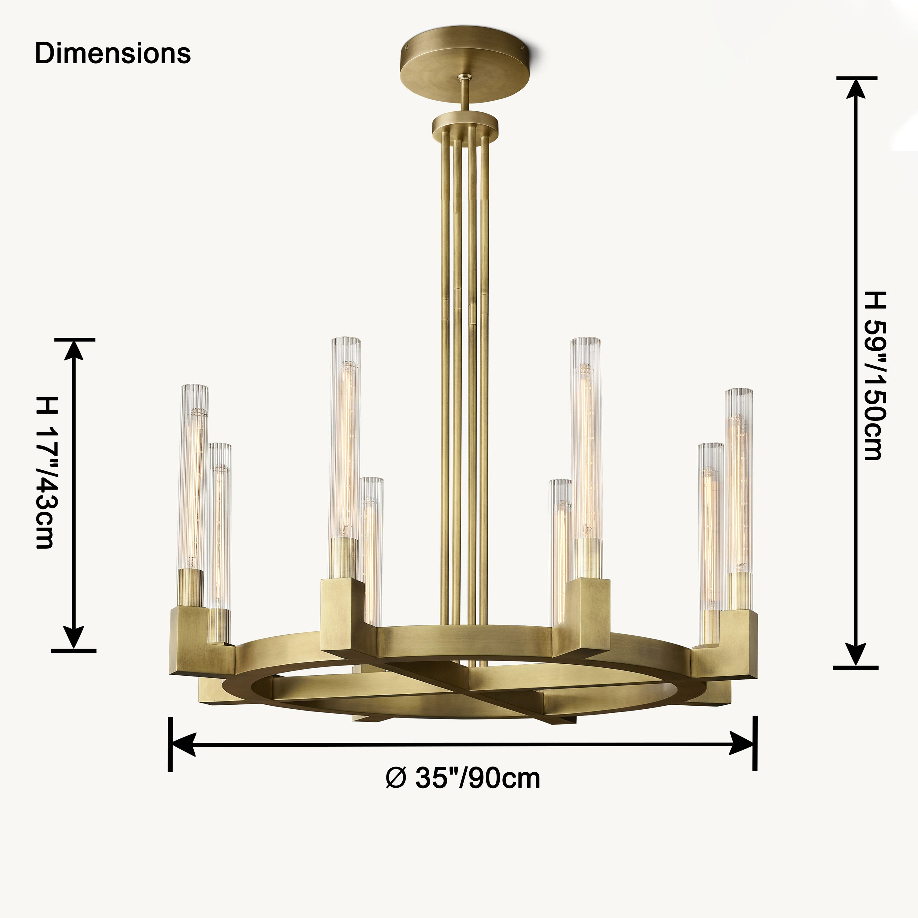 WOMO Candle Round Chandelier-WM2815