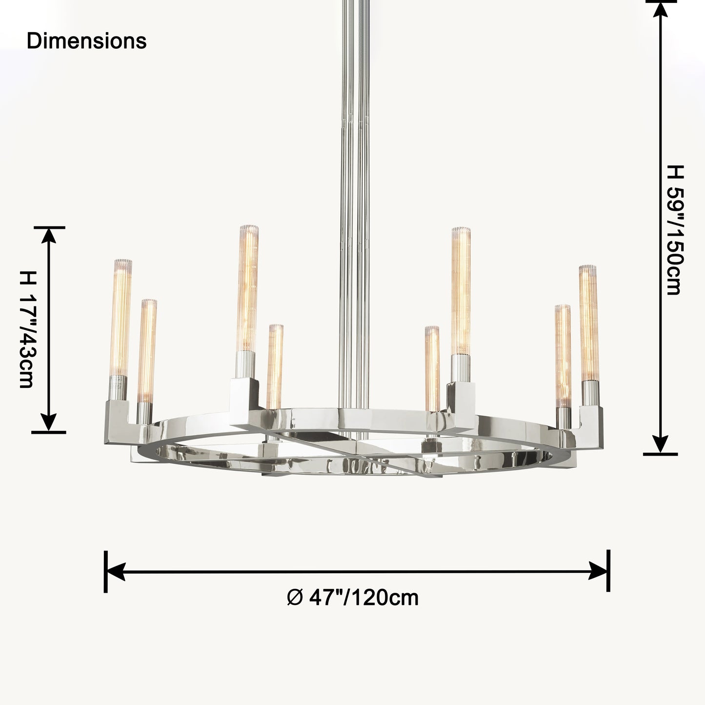 WOMO Candle Round Chandelier-WM2815