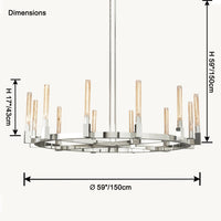 WOMO Candle Round Chandelier-WM2815