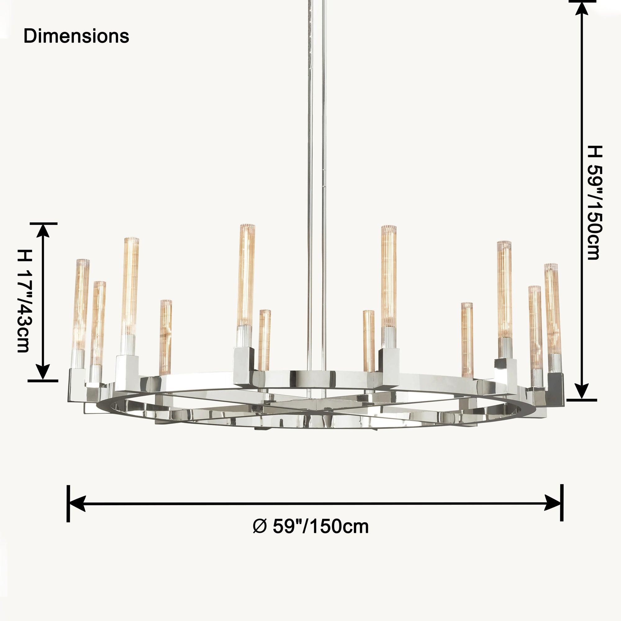WOMO Candle Round Chandelier-WM2815