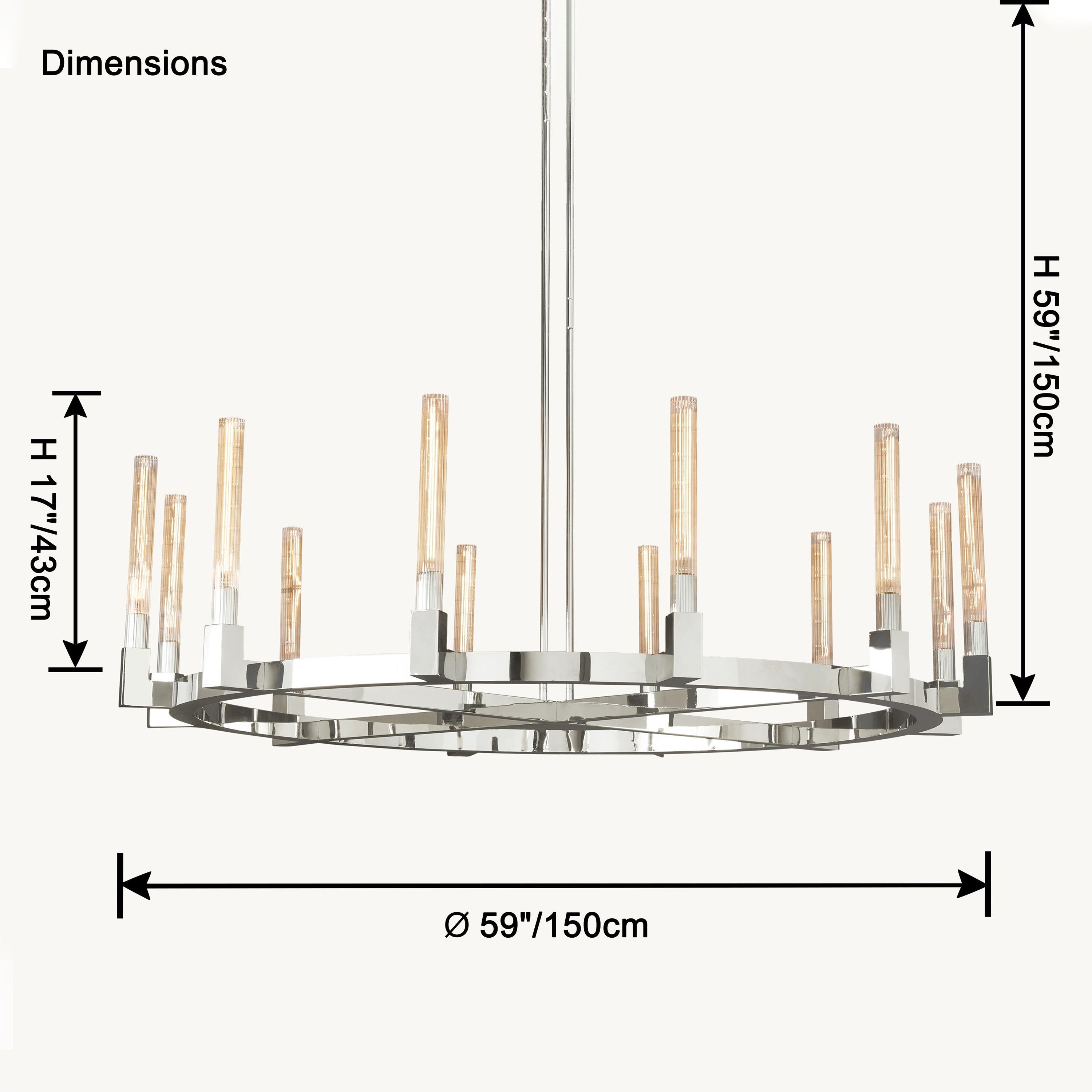 WOMO Candle Round Chandelier-WM2815