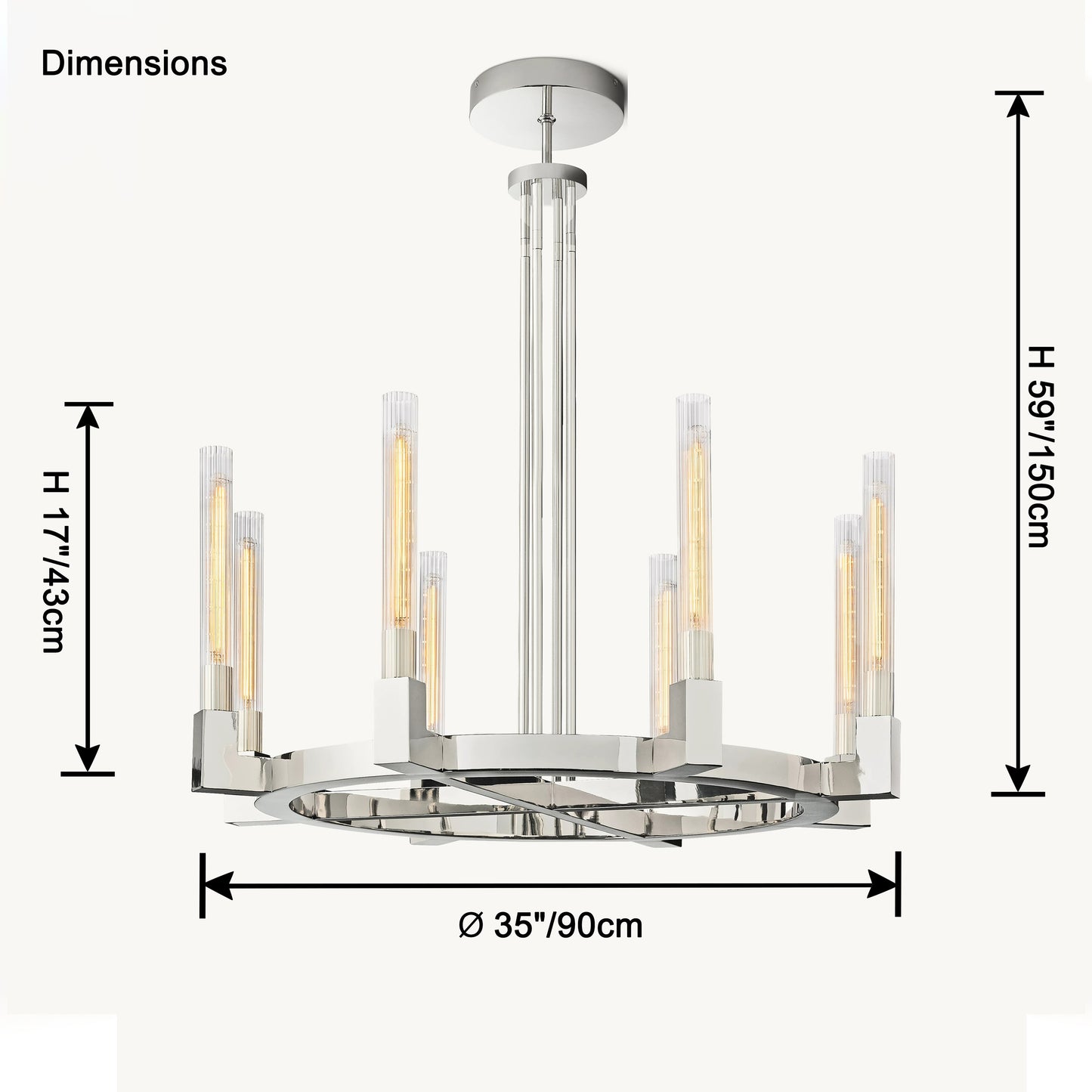 WOMO Candle Round Chandelier-WM2815