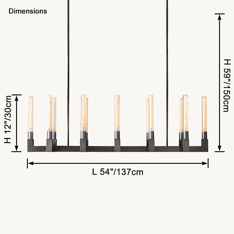 WOMO Candle Linear Chandelier-WM2816