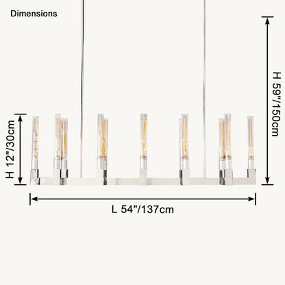 WOMO Candle Linear Chandelier-WM2816