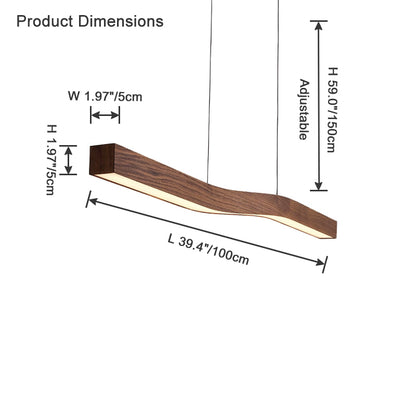 WOMO Wood Linear Pendant Light-WM2443