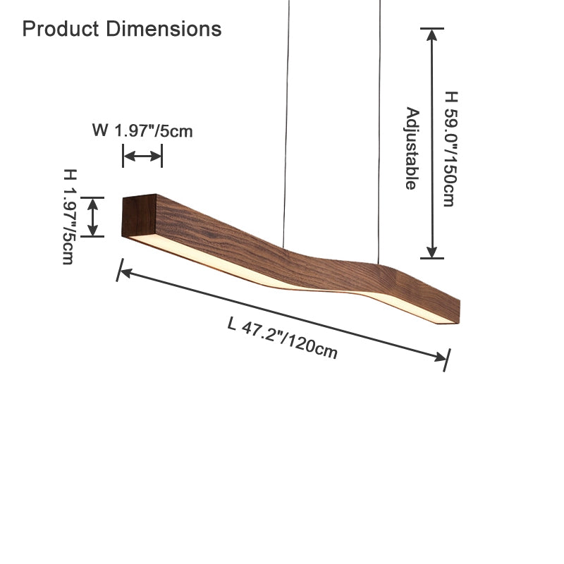 WOMO Wood Linear Pendant Light-WM2443