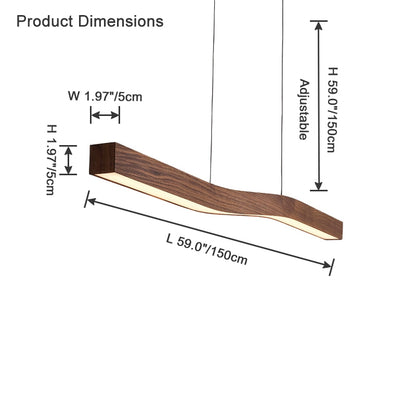 WOMO Wood Linear Pendant Light-WM2443