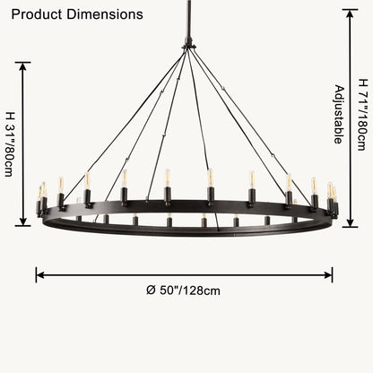 WOMO Candle Round Chandelier-WM2818