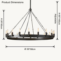 WOMO Candle Round Chandelier-WM2818