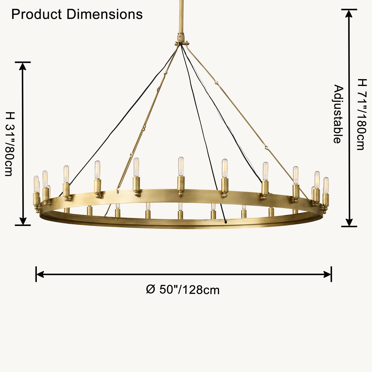 WOMO Candle Round Chandelier-WM2818