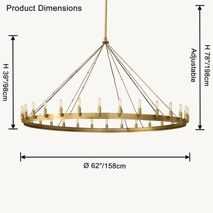 WOMO Candle Round Chandelier-WM2818