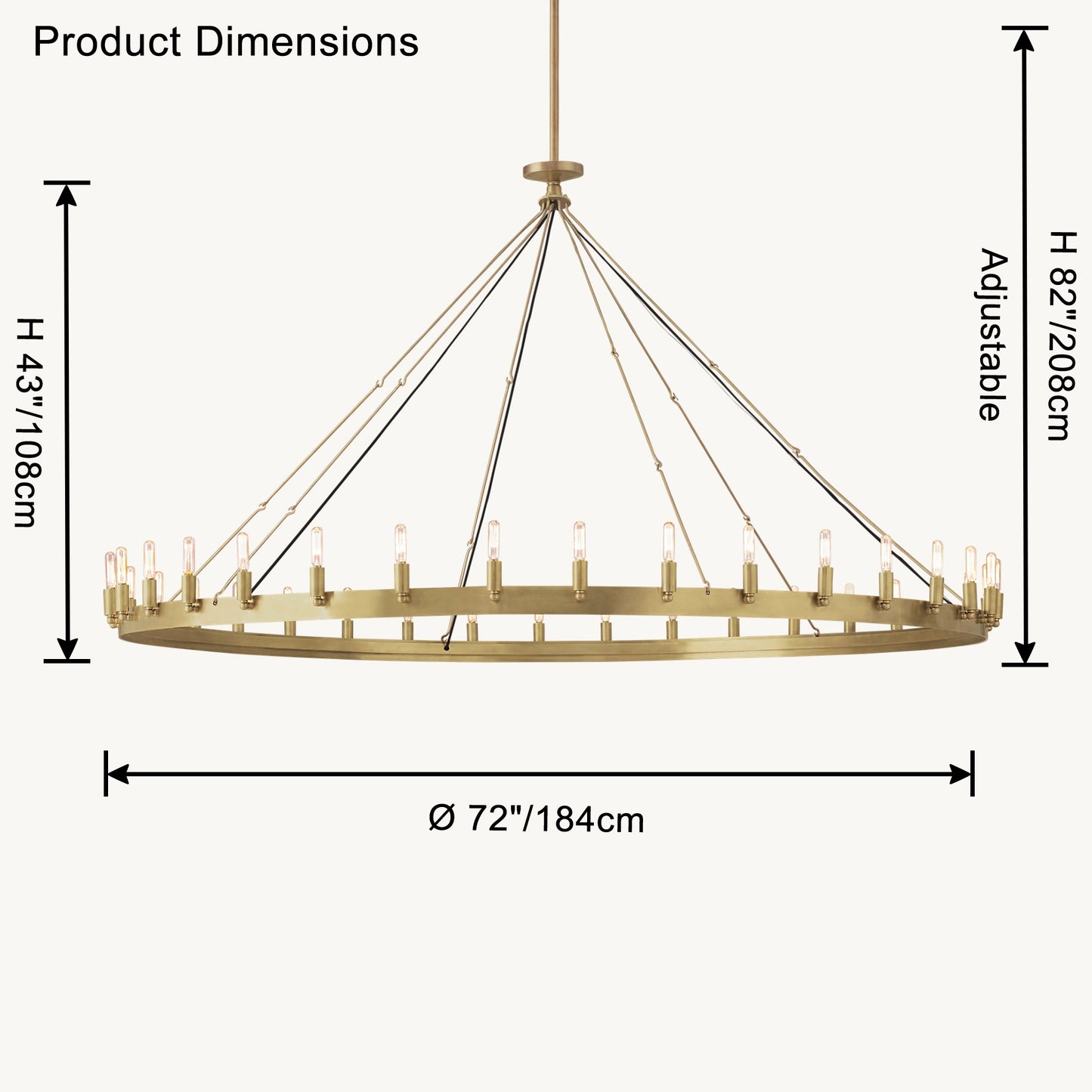 WOMO Candle Round Chandelier-WM2818