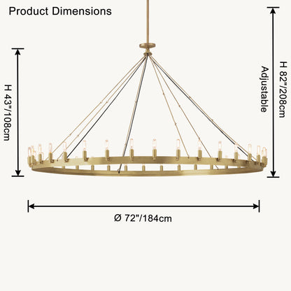 WOMO Candle Round Chandelier-WM2818